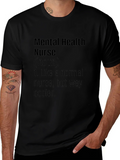 Mental Health Nurse Definition Black T-Shirt