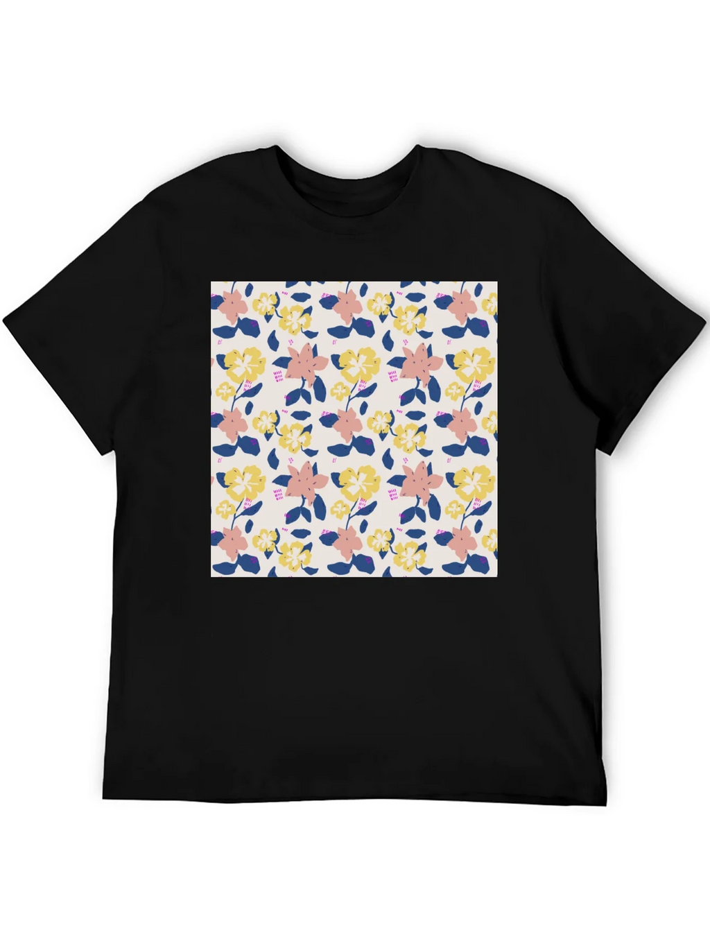 Floral Pattern Tee - Stylish Comfort