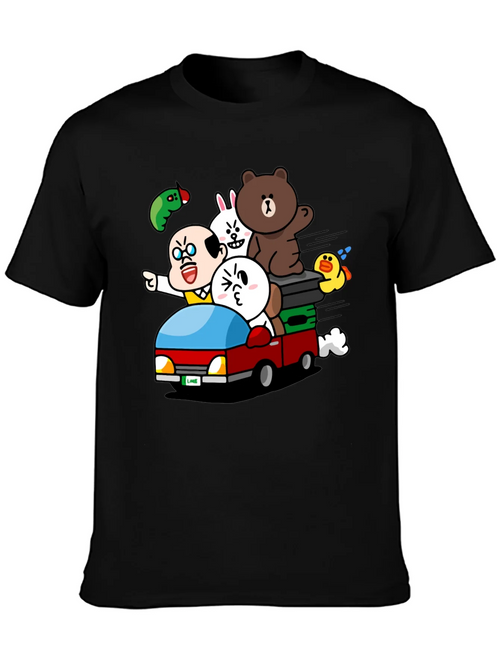 Cartoon Character Car Ride T-Shirt