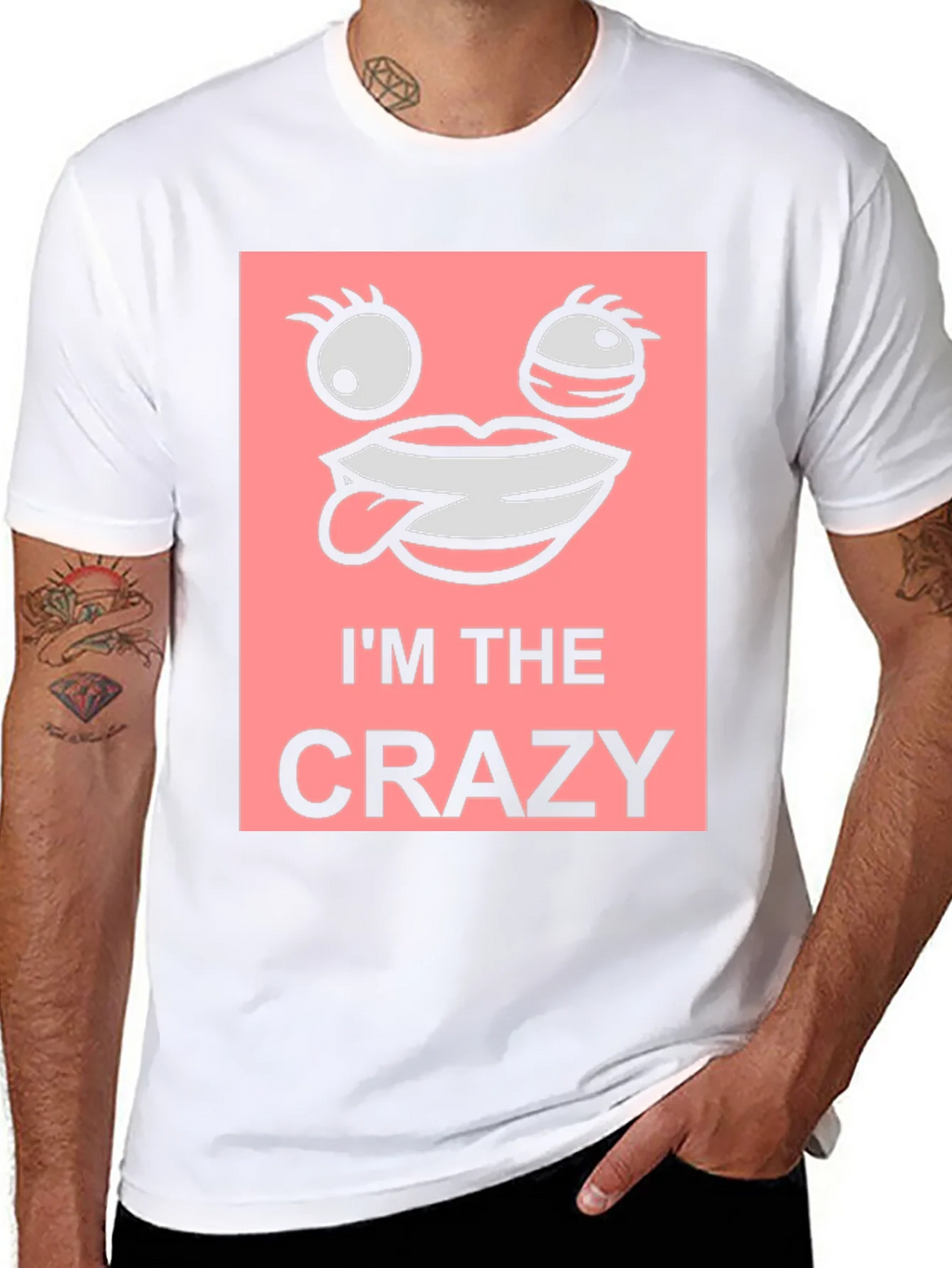 Im The Crazy Graphic Tee - Black Cotton T-Shirt