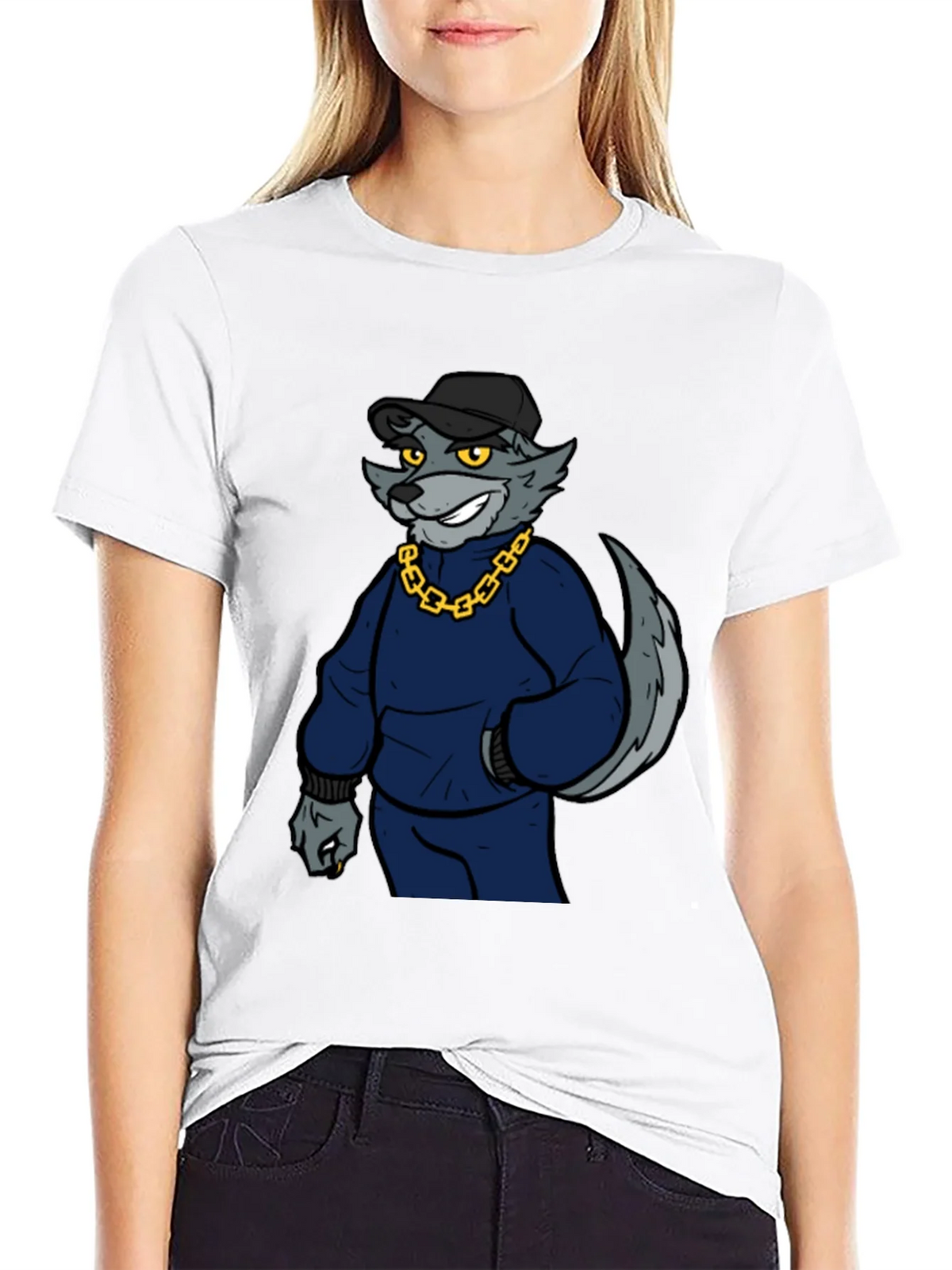 Cool Wolf Graphic Print Tee