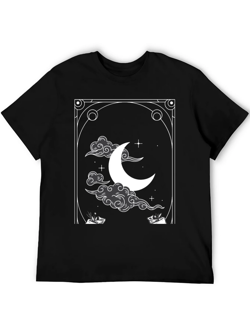 Celestial Crescent Moon Graphic Tee