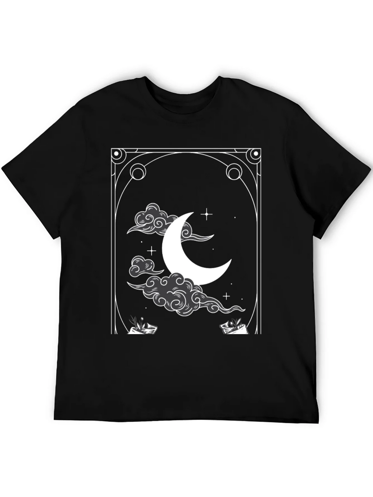 Celestial Crescent Moon Graphic Tee