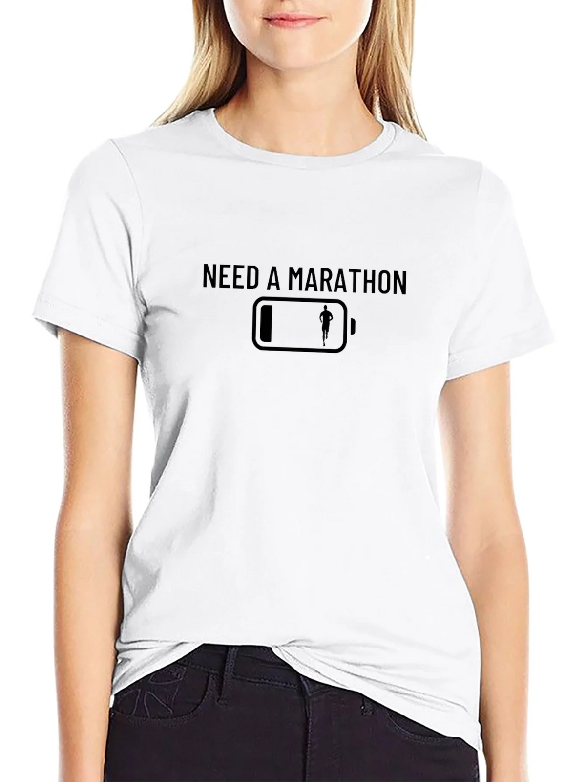 Need a Marathon T-Shirt - Low Battery Running Design