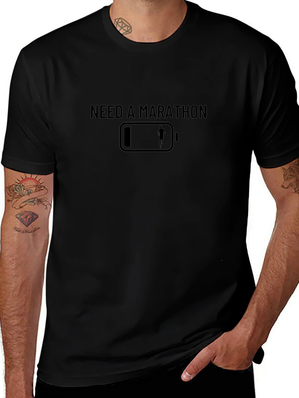 Need a Marathon T-Shirt - Low Battery Running Design