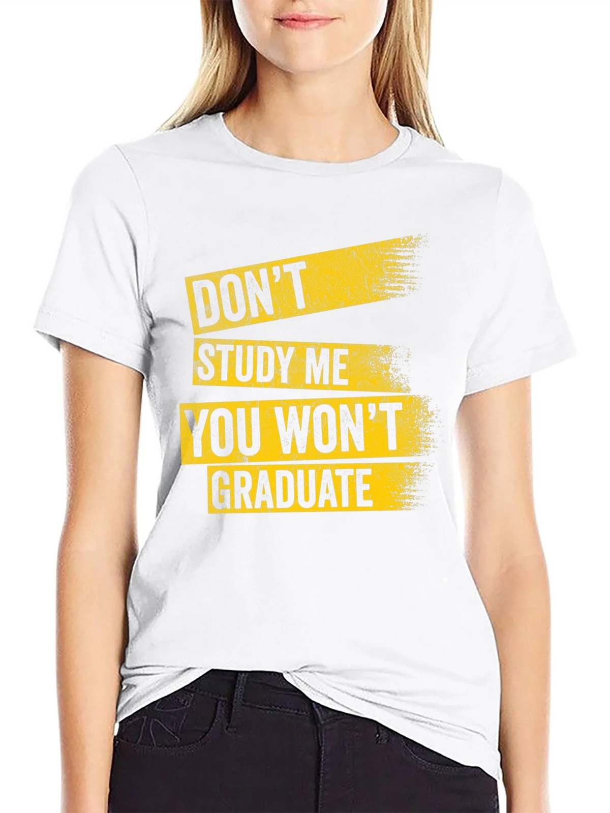 Dont Study Me Black T-Shirt - Humorous College Tee