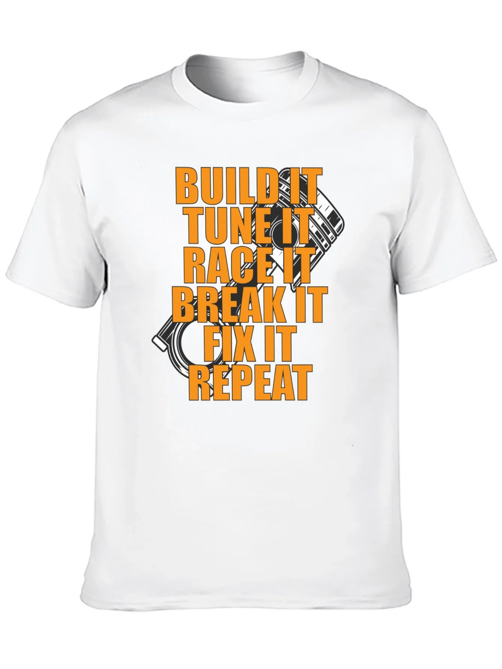 Build Tune Race Repeat Black T-Shirt