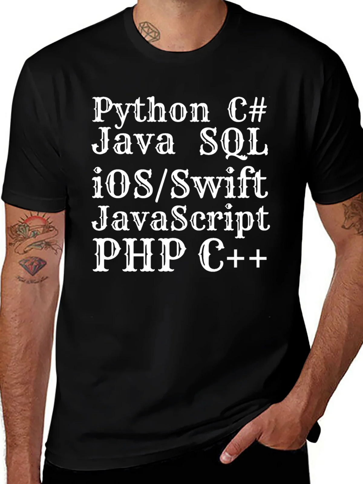 Programmers Choice T-Shirt: Python Java SQL PHP & More!