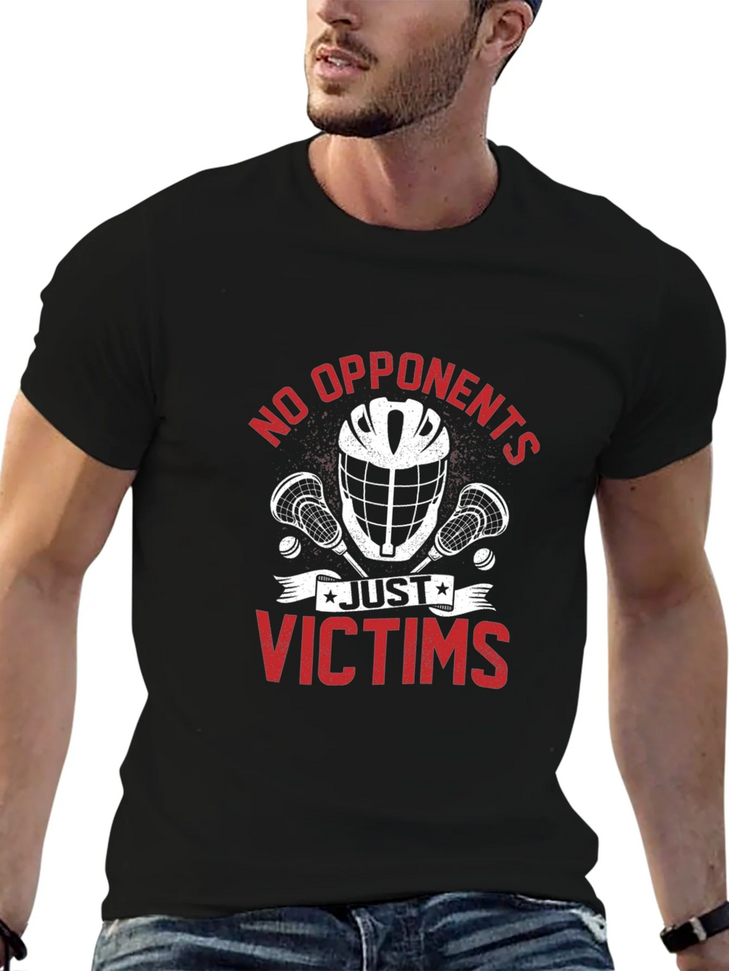 No Opponents Just Victims Lacrosse T-Shirt