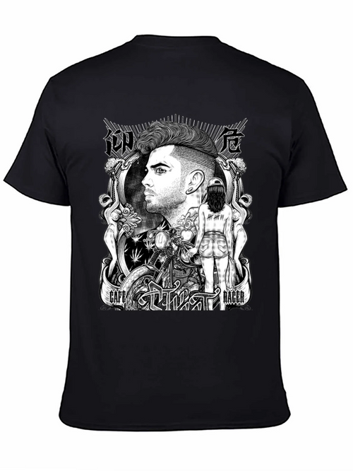 Cafe Racer Graphic T-Shirt - Black Cotton Tee