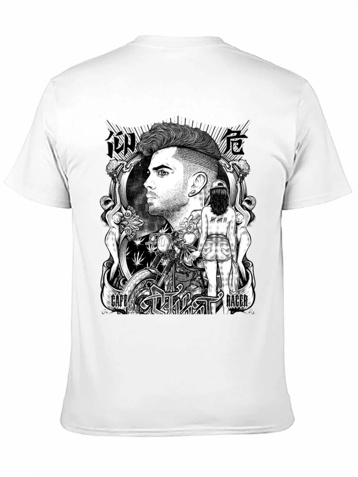 Cafe Racer Graphic T-Shirt - Black Cotton Tee