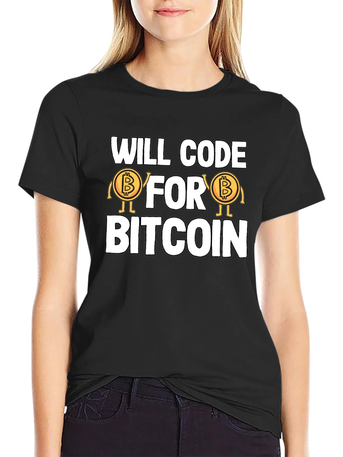 Will Code For Bitcoin T-Shirt - Crypto Programmer Tee