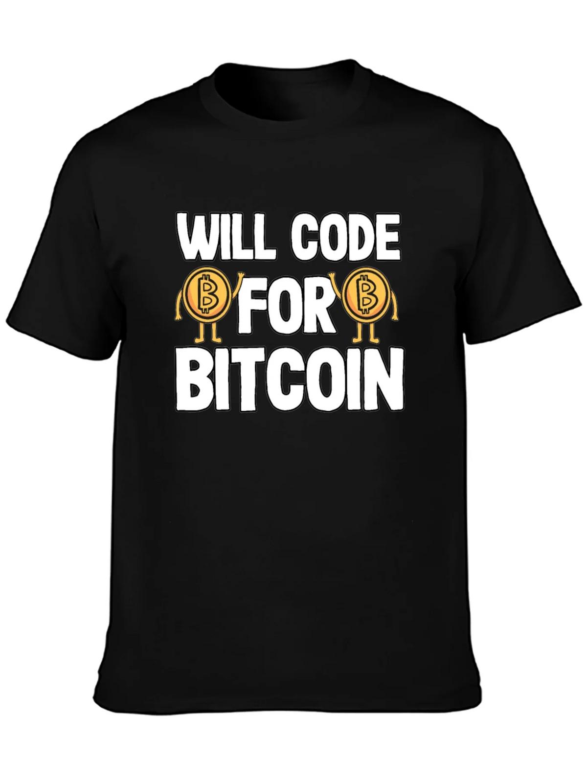 Will Code For Bitcoin T-Shirt - Crypto Programmer Tee