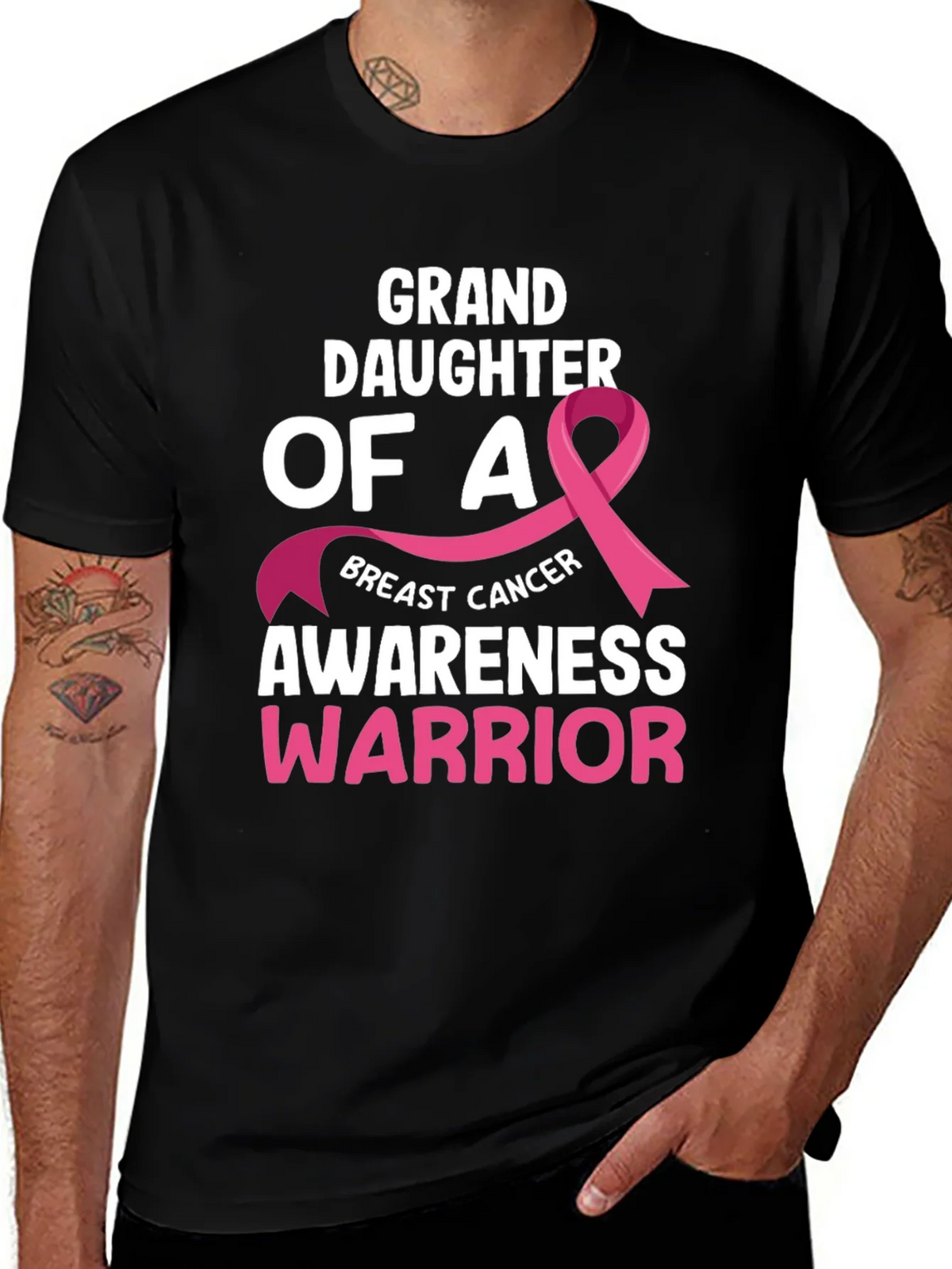 Granddaughter Breast Cancer Awareness Warrior T-Shirt