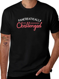 Pancreatically Challenged Black Graphic Tee