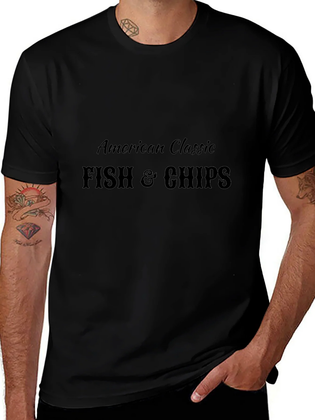 American Classic Fish & Chips Graphic T-Shirt